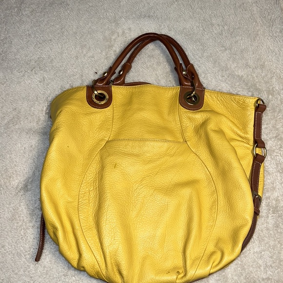 Fenn Wright Manson yellow leather purse shoulder bag - Picture 2 of 11